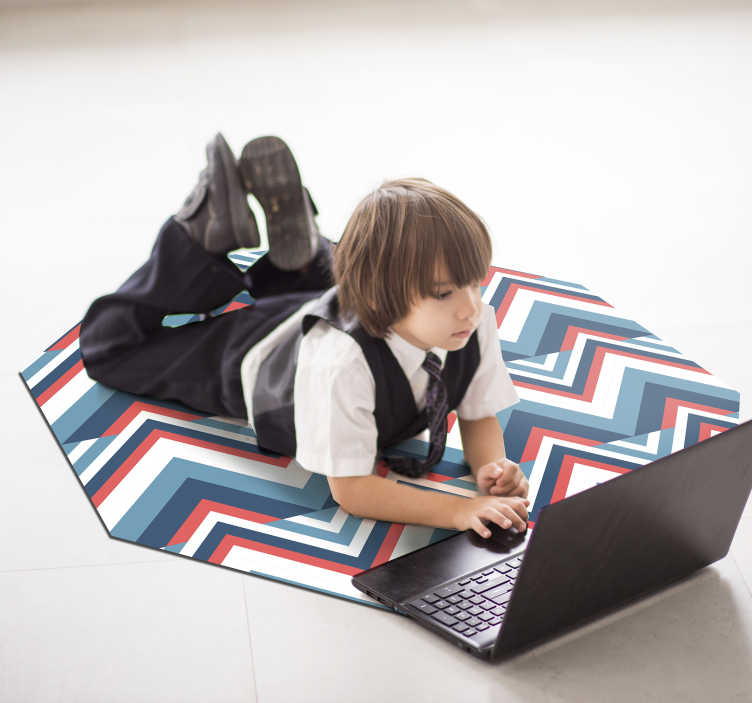 ševrono spalvų blokas geometriniai kilimas - „Tenstickers“