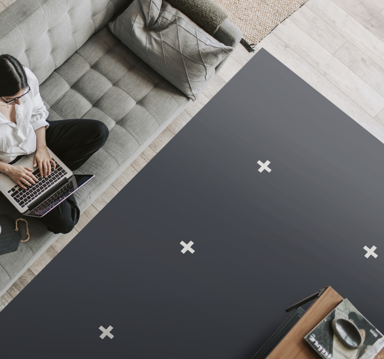 šiaurietiško stiliaus juodas pliusas žymi vinilo kilimėlį - „Tenstickers“