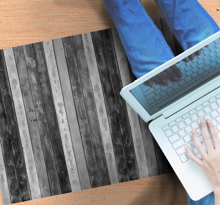 šilta pilka išvaizda medžio efekto kilimas - „Tenstickers“