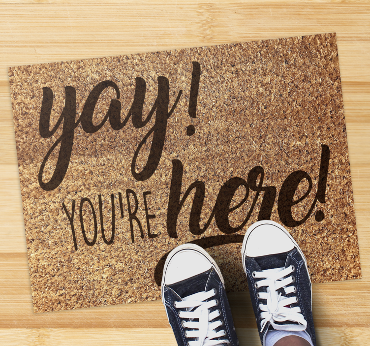 šilto pasveikinimo frazė koridoriaus vinilinė kilimėlė - „Tenstickers“