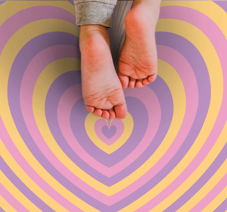 Retro širdies dizainas paaugliams vinilo kilimėlis - „Tenstickers“