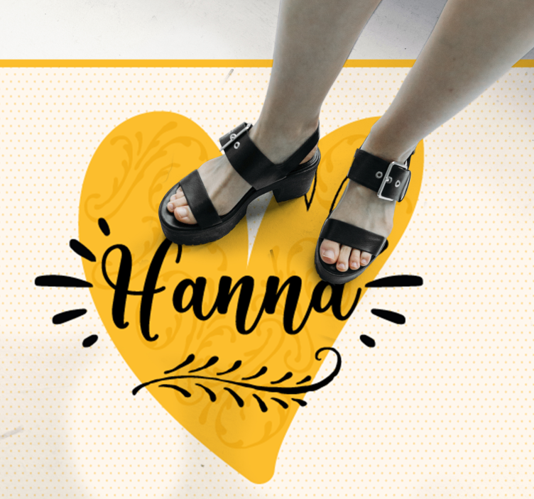 Paaugliams vinilo kilimėlis su oranžiniu širdimi - „Tenstickers“