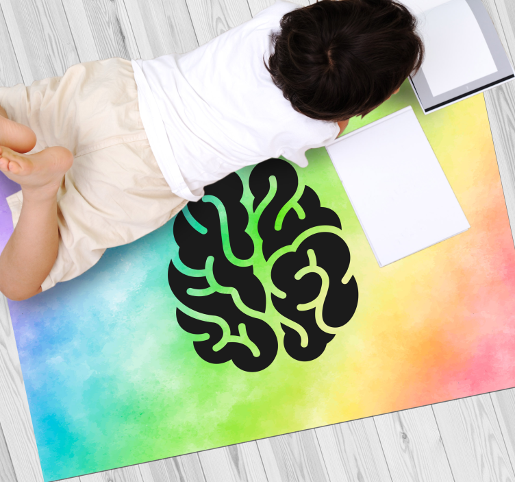 Juodas ir vaivorykštinis smegenų modernus kilimas - „Tenstickers“