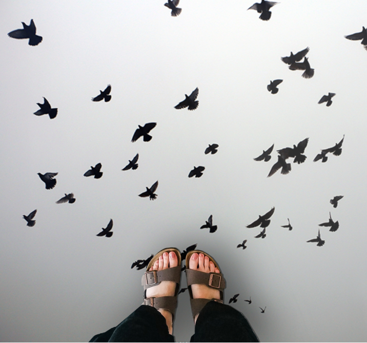 Skraidančių paukščių raštas vinilinis kilimėlis - „Tenstickers“