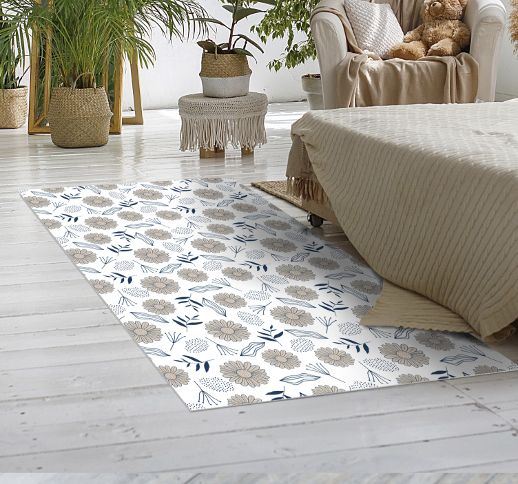 Nuostabus smėlio spalvos daininis vinilo miegamojo kilimėlis - „Tenstickers“