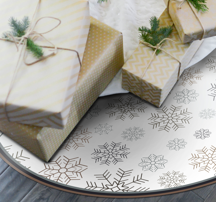 Snaigės apskritimai vinilinis svetainės kilimas - „Tenstickers“