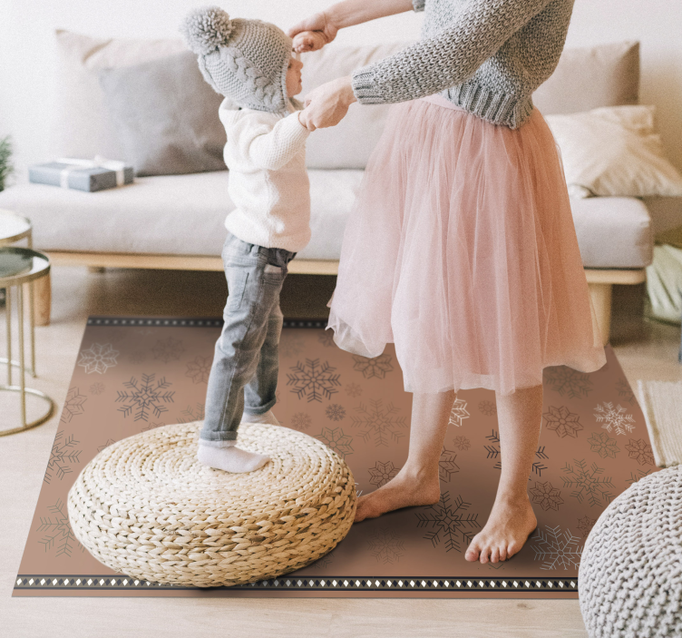 Snaigės motyvas gėlių rašto kilimėlis - „Tenstickers“