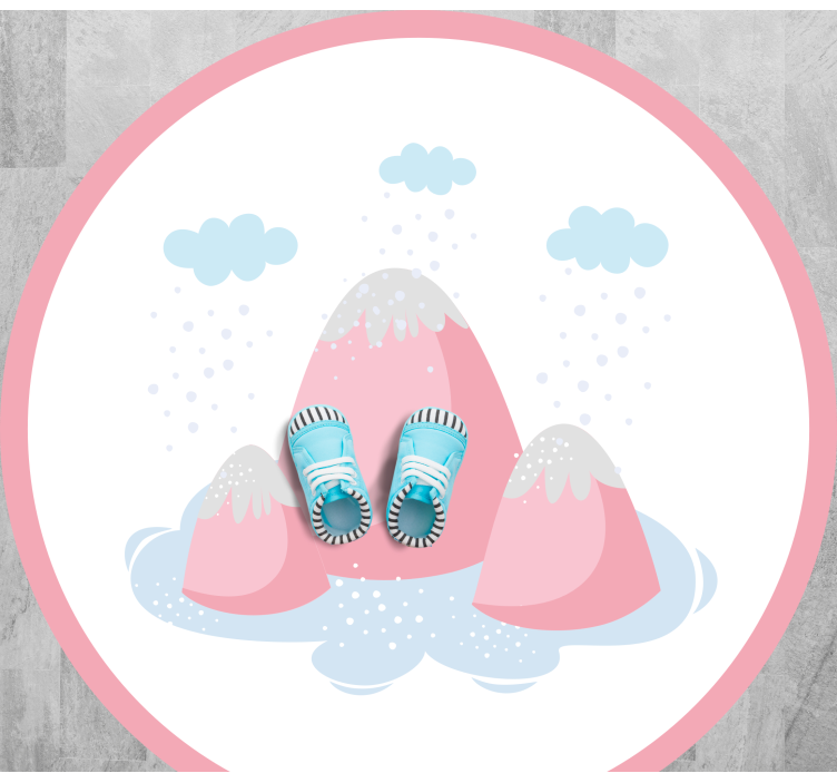 Snieguotų kalnų peizažas vaikų vinilinė kilimėlė - „Tenstickers“