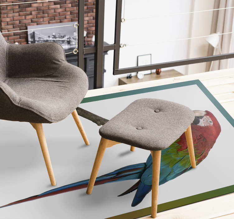 Spalvinga ara gyvūnų vinilo kilimėlis - „Tenstickers“