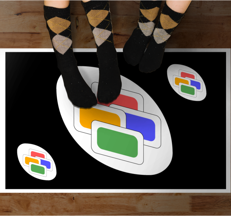 Juoda klasikinė kortelė žaidimų dizaino vinilo kilimėlis - „Tenstickers“