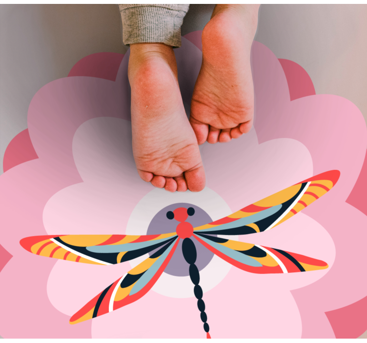 Spalvinga laumžirgio puošmena gėlių rašto kilimėlis - „Tenstickers“