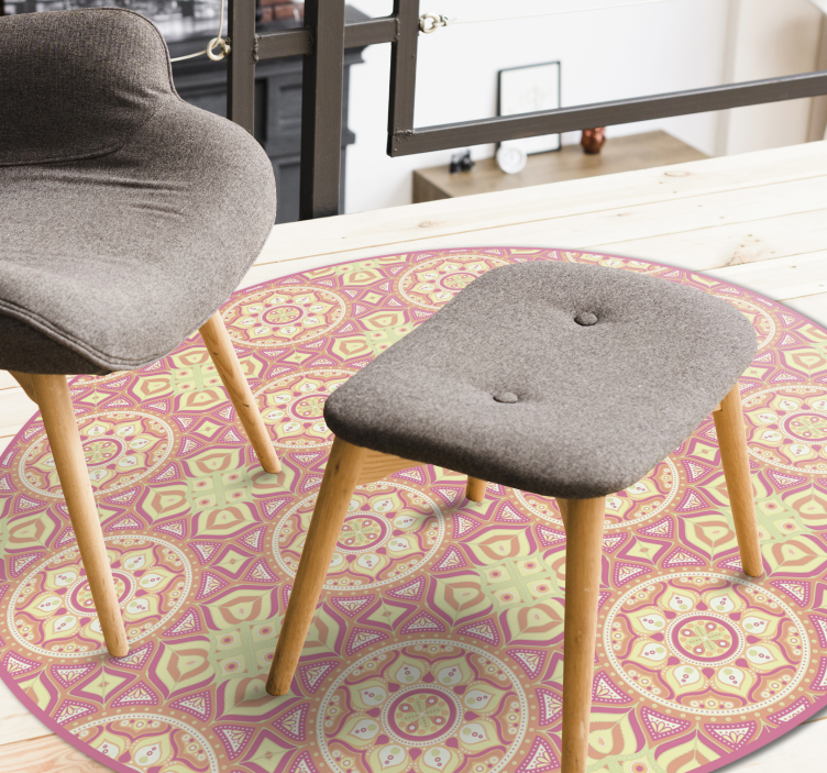 Spalvinga mandala su taškeliais vinilo kilimu - „Tenstickers“