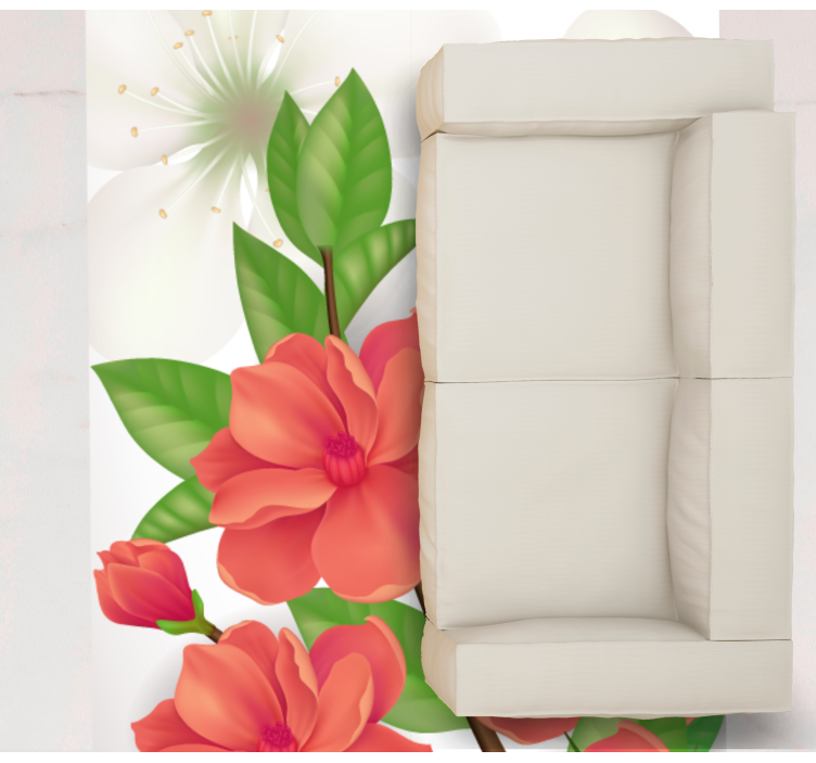 Spalvinga žiedų kompozicija gėlių rašto kilimėlis - „Tenstickers“