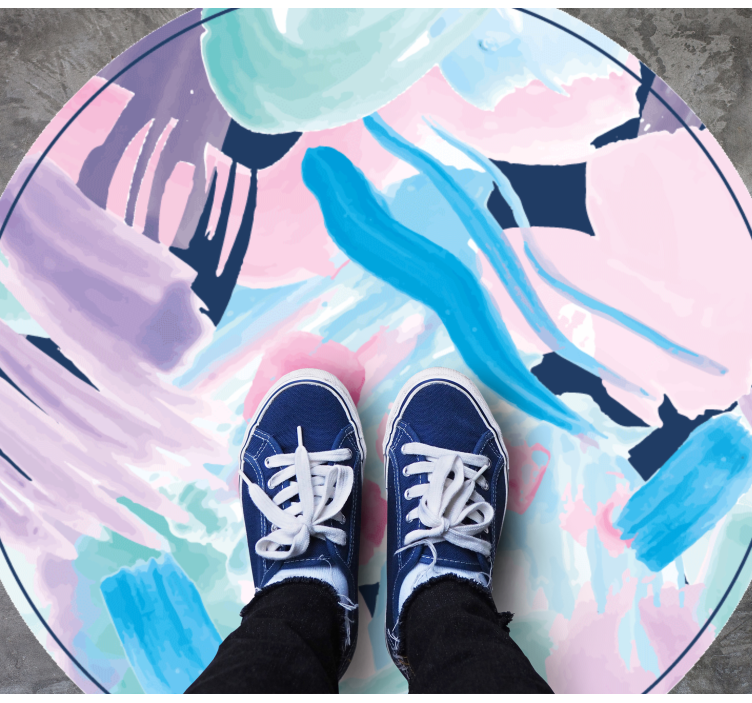 Spalvingas abstraktus menas minimalistinis kilima - „Tenstickers“