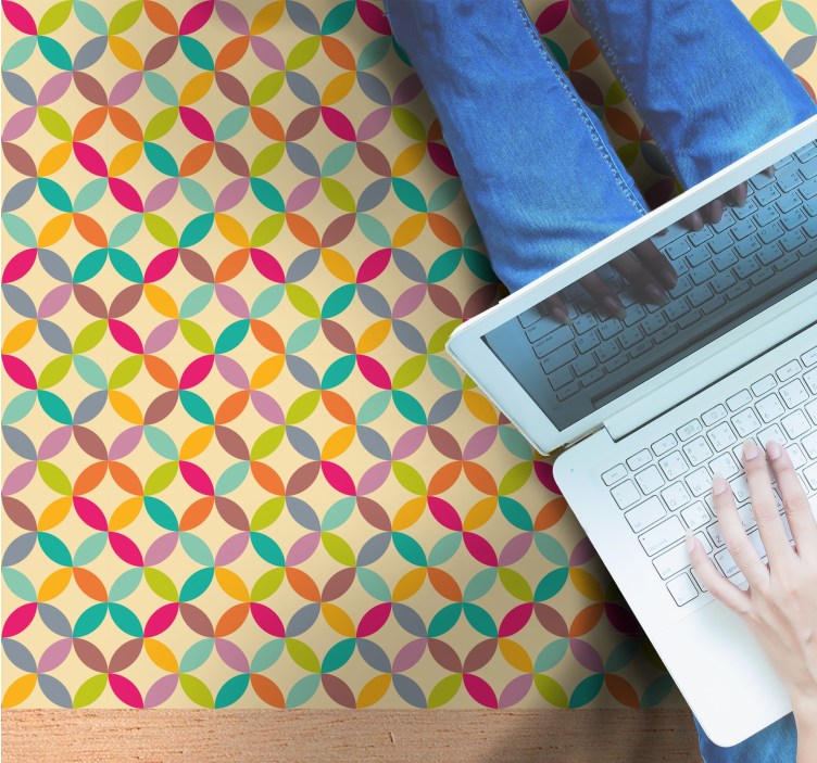 Spalvingas geometrinis geometriniai kilimas - „Tenstickers“