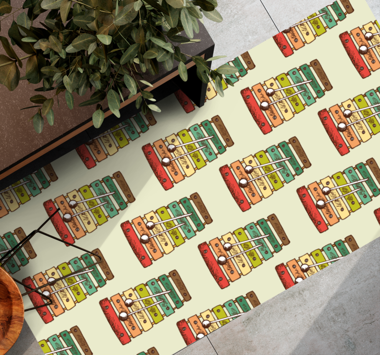 Spalvingas ksilofono raštas paaugliams vinilo kilimėlis - „Tenstickers“