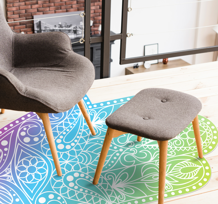 Fatimos gradientinė ranka mandala kilimėlis - „Tenstickers“