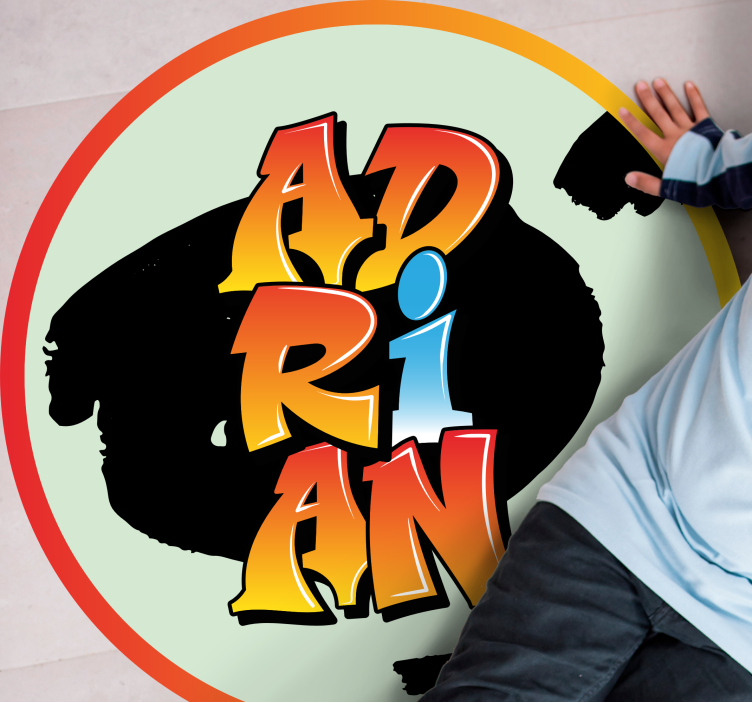 Spalvingas vardo dizainas vinyl kilimėlis su vardu - „Tenstickers“