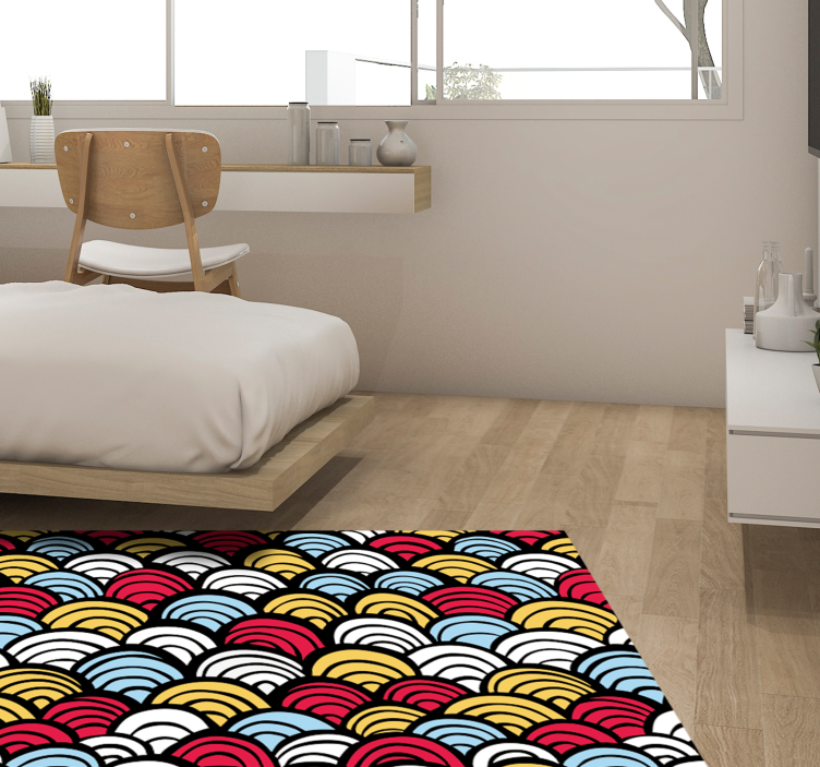 Spalvingi puslankiai geometriniai kilimas - „Tenstickers“