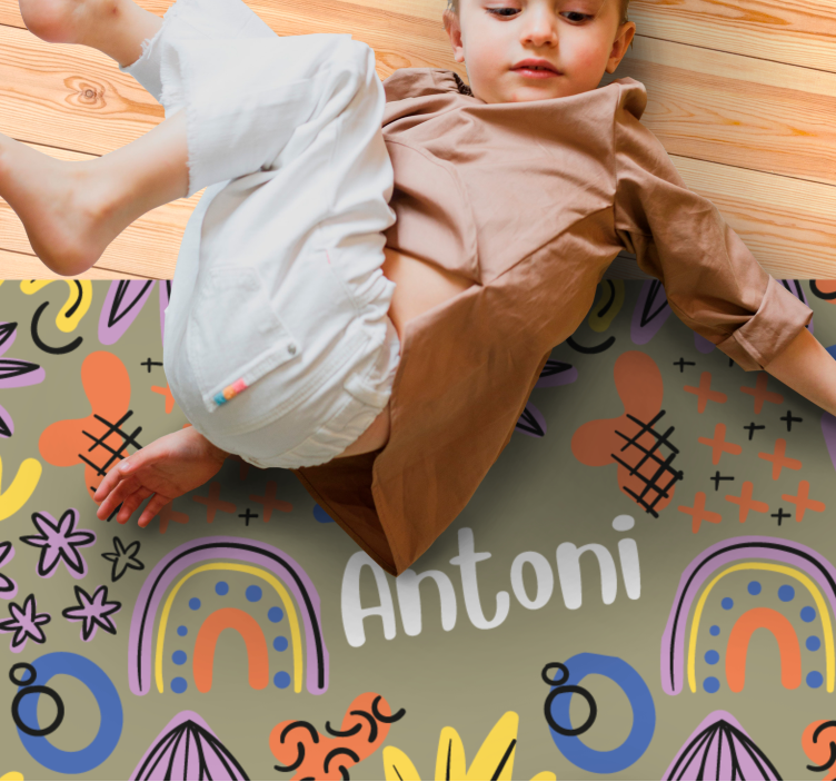 Spalvingi vaivorykštės raštai vinilinis kilimėlis - „Tenstickers“