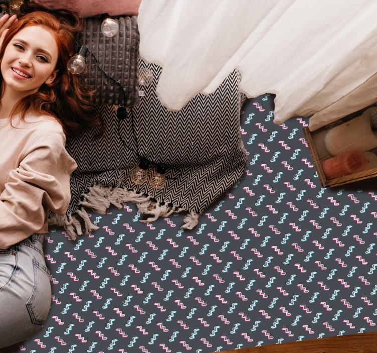 Spalvingos banguotos formos vinilinis kilimėlis - „Tenstickers“