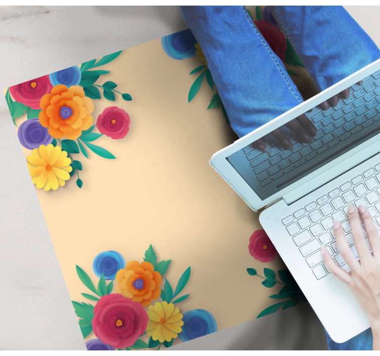 Spalvoto popieriaus gėlių fono gėlių kilimas - „Tenstickers“