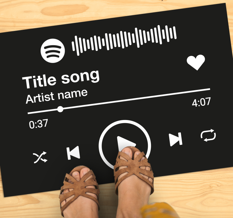 Spotify tekstas personalizuotas kilimėlis - „Tenstickers“