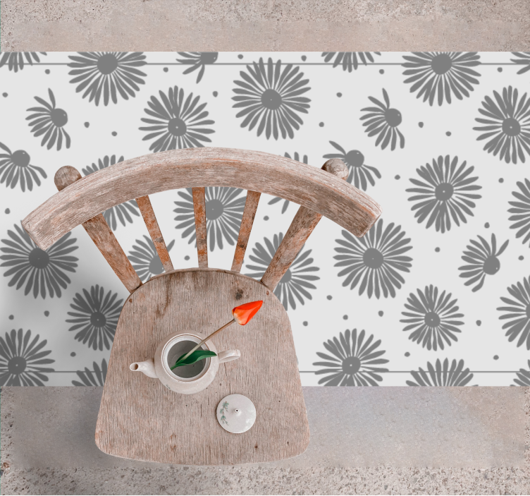 Stilingas gėlių raštas gamtos vinilinis kilimas - „Tenstickers“