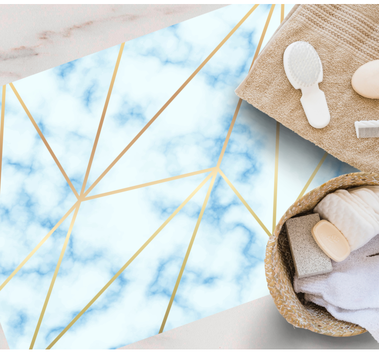 Stilingas geometrinis motyvas Marmurinis vinilo kilimas - „Tenstickers“