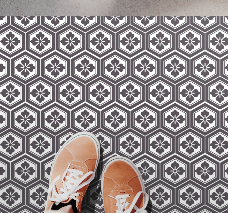 Stilingas šešiakampis raštas Marmurinis vinilo kilimas - „Tenstickers“