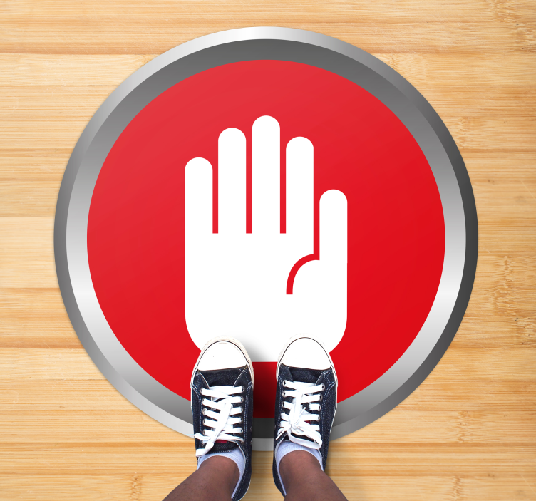 Stop signalo dekoras Marmurinis vinilo kilimas - „Tenstickers“