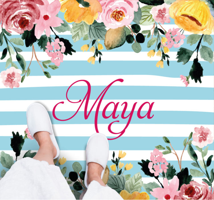 Individualus botaninis dizainas vinilo kilimėlis miegamajam - „Tenstickers“