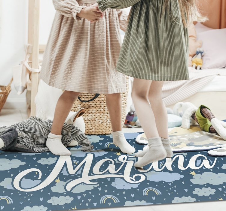 Mėlyni debesys su pavadinimu vinilinis kilimėlis - „Tenstickers“