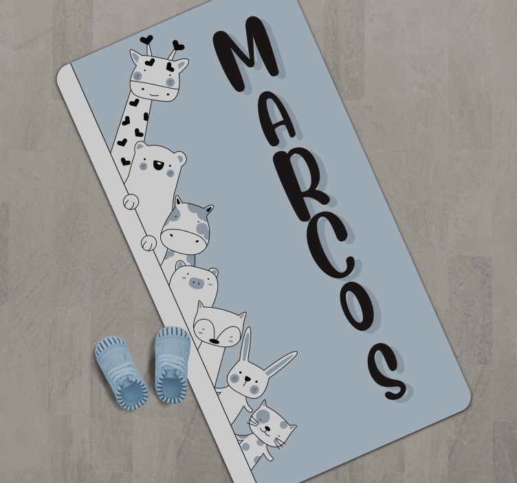 Suasmeninti gyvūnai vinyl kilimėlis su vardu - „Tenstickers“