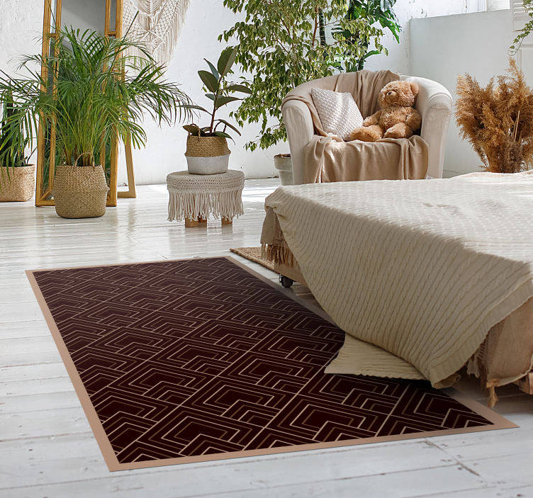 Juoda kompozicija vinilo kilimėlis miegamajam - „Tenstickers“