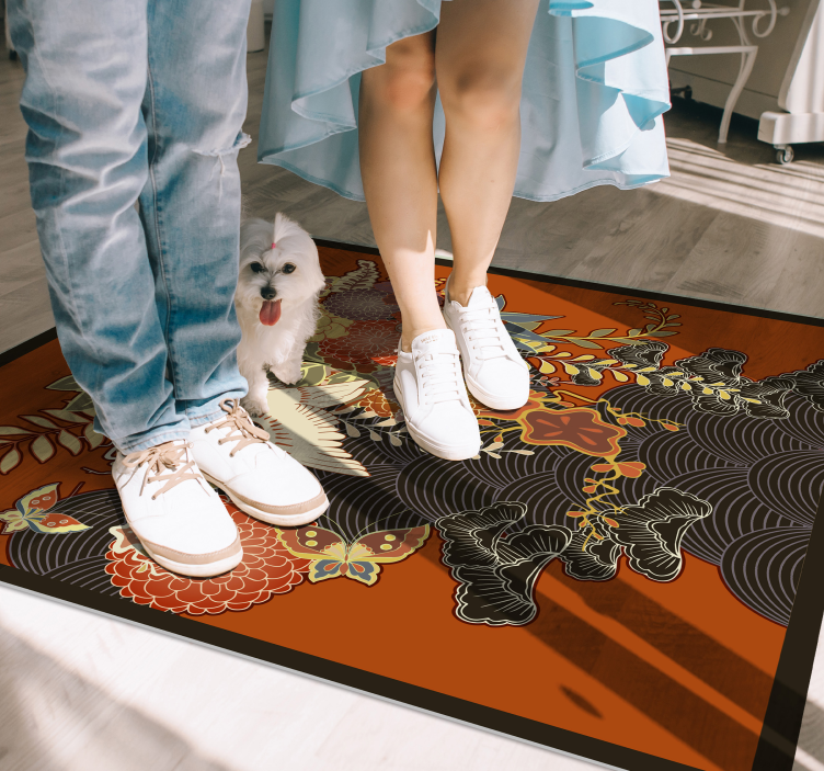 Sudėtingas botaninis elementas gėlių rašto kilimėlis - „Tenstickers“