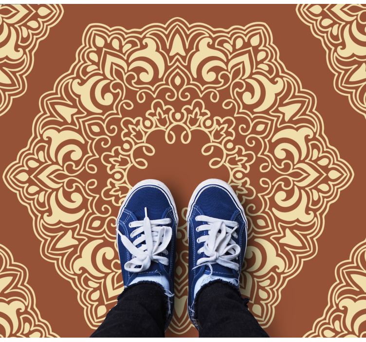 Sudėtingas botaninis išdėstymas mandala kilimėlis - „Tenstickers“