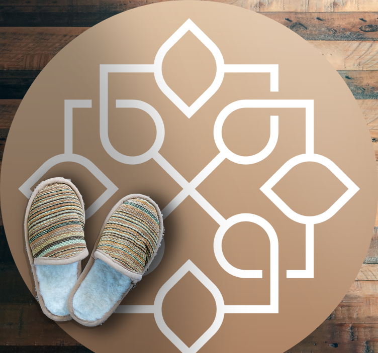 Rudos ir baltos spalvos motyvas mandala kilimėlis - „Tenstickers“