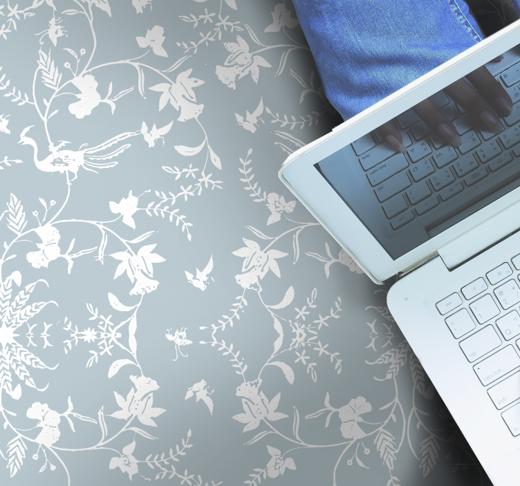 Sudėtingi botaniniai motyvai gėlių rašto kilimėlis - „Tenstickers“