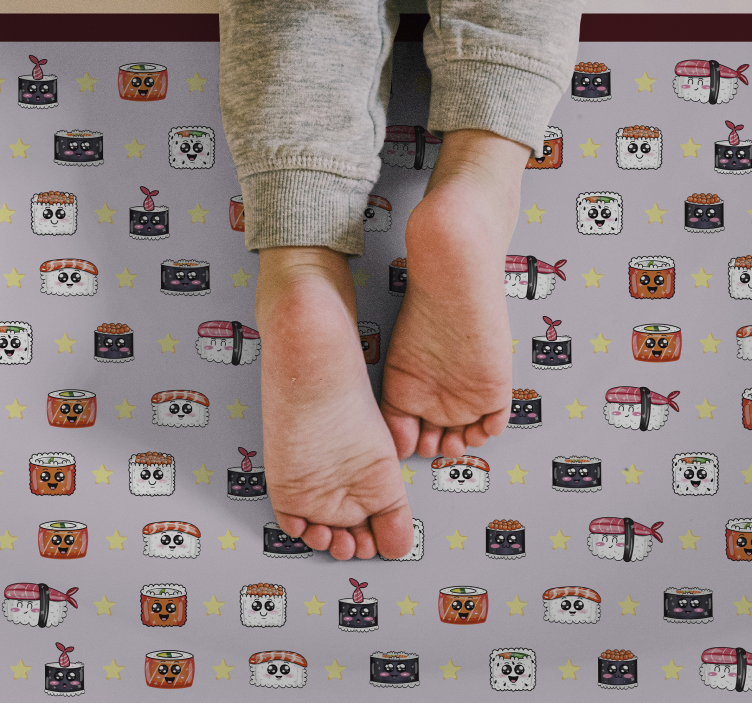 Suši animacinio filmo raštas vaikų vinilinė kilimėlė - „Tenstickers“