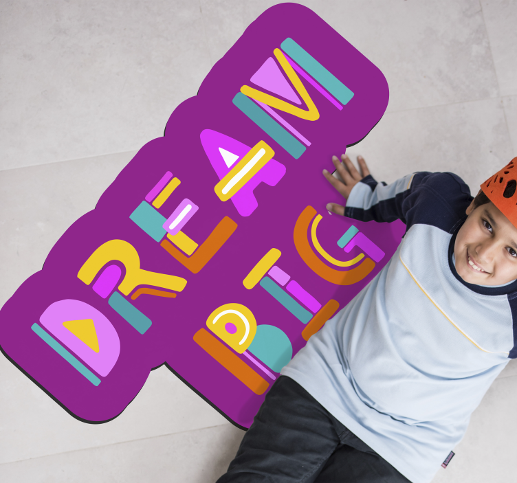 Svajok apie didelę tipografiją vaikų vinilinė kilimėlė - „Tenstickers“