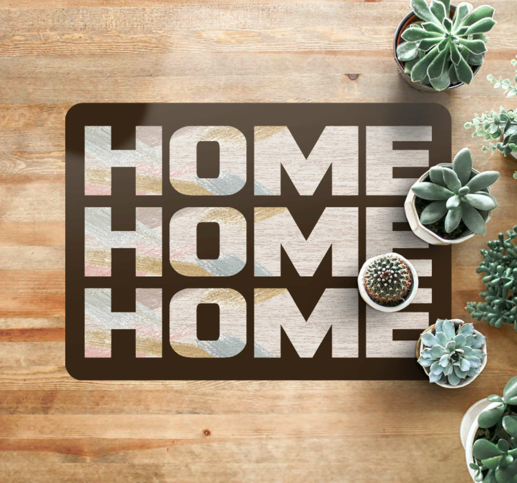 Sveiki atvykę į namus vinilo kilimėlas su frazėmis - „Tenstickers“