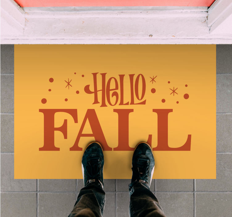 Sveikiname rudens nuotaikas vinilo kilimėlas su frazėmis - „Tenstickers“