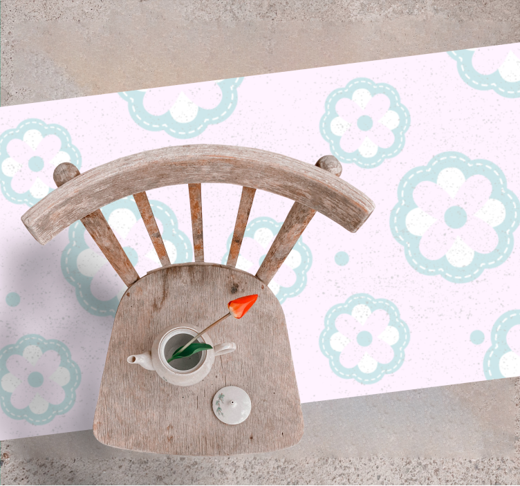 švelnus gėlių motyvas vinilinis kilimėlis - „Tenstickers“