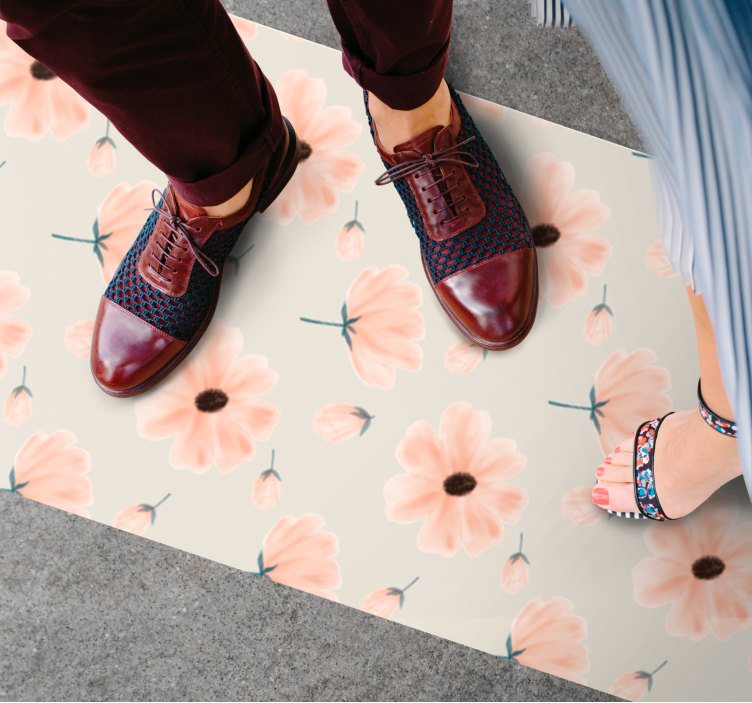 švelnus motyvas gėlių rašto kilimėlis - „Tenstickers“