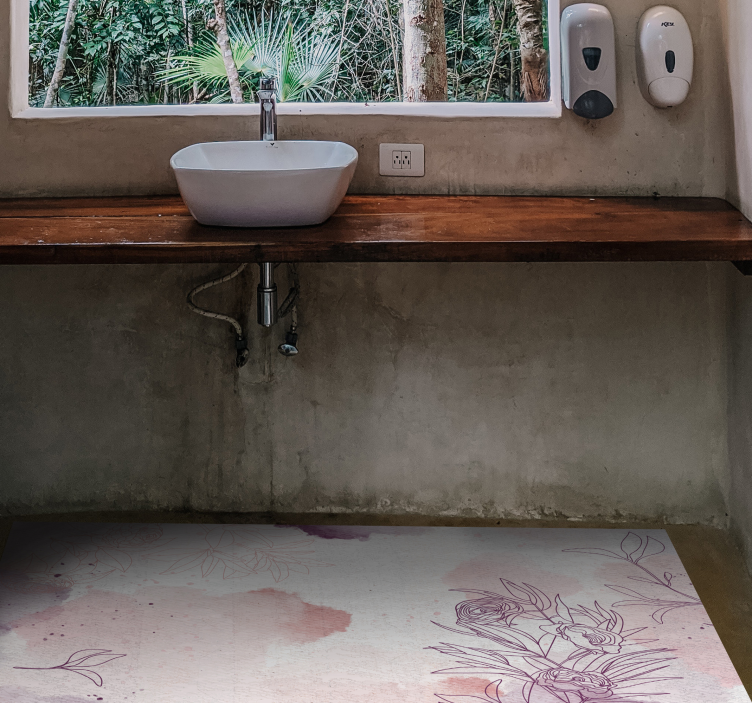 švelnus žiedų akcentas gėlių rašto kilimėlis - „Tenstickers“