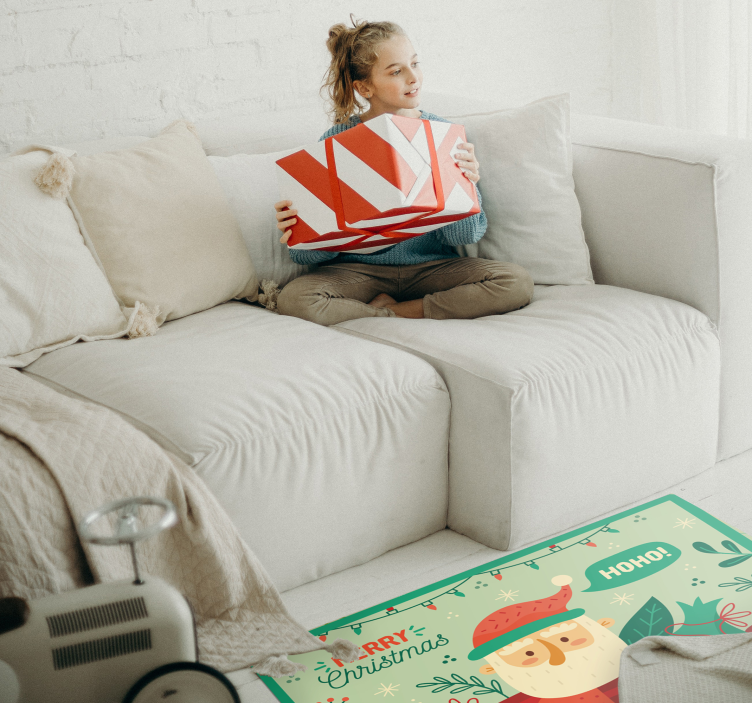 šventinė kalėdų senelio iliustracija kalėdinis kilimėlis - „Tenstickers“