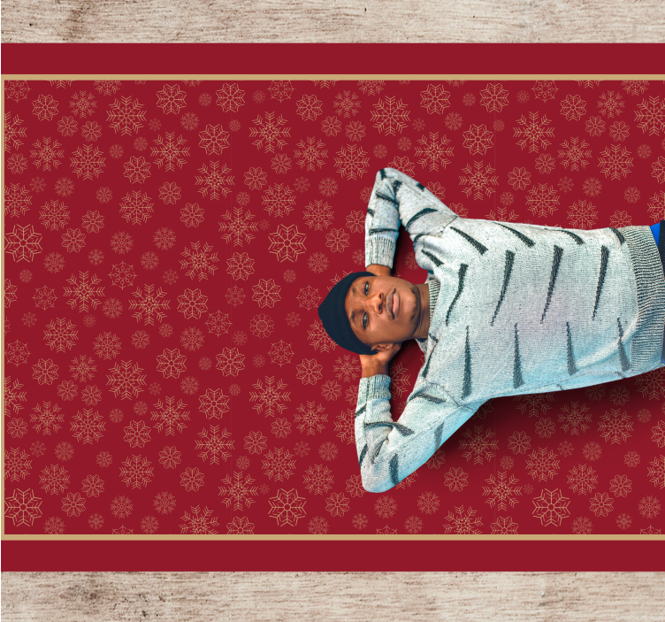 šventinis snaigės raštas kalėdinis kilimėlis - „Tenstickers“