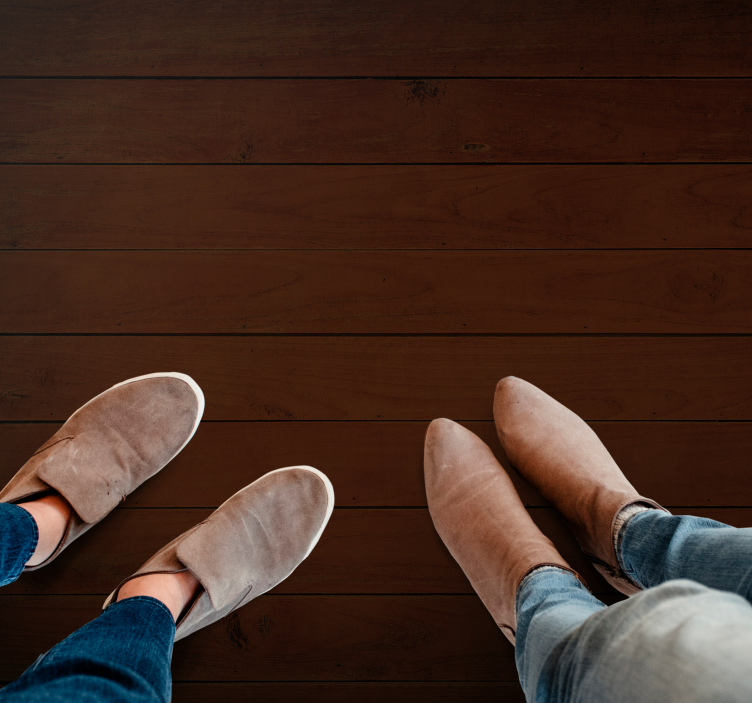 Tamsiai ruda tekstūra medžio efekto kilimas - „Tenstickers“