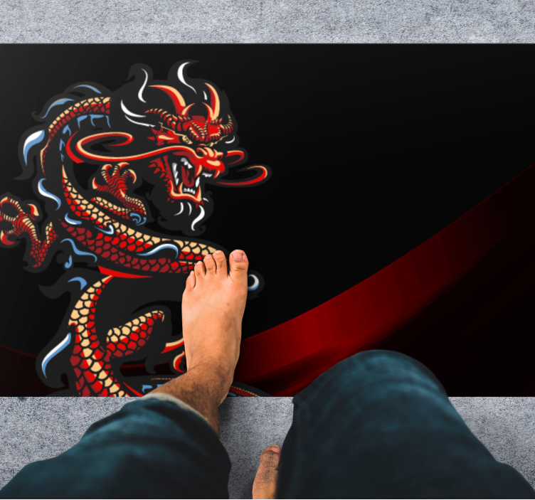 Tamsiai susisukęs drakono gyvūnų kilimas - „Tenstickers“